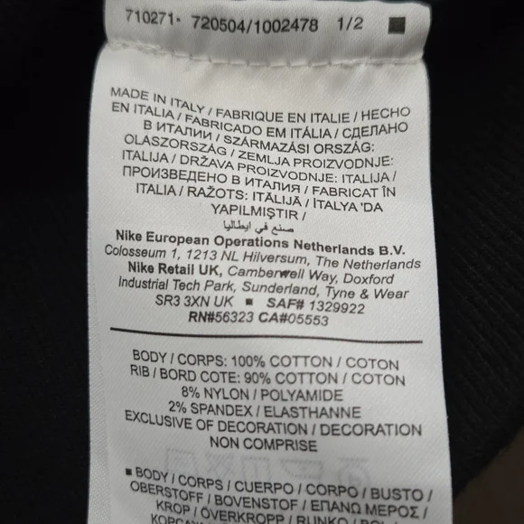 Nike ESC Every Stitch Considered Blk Unisex Mock Neck Oversized Sweatshirt L - Picture 8 of 10